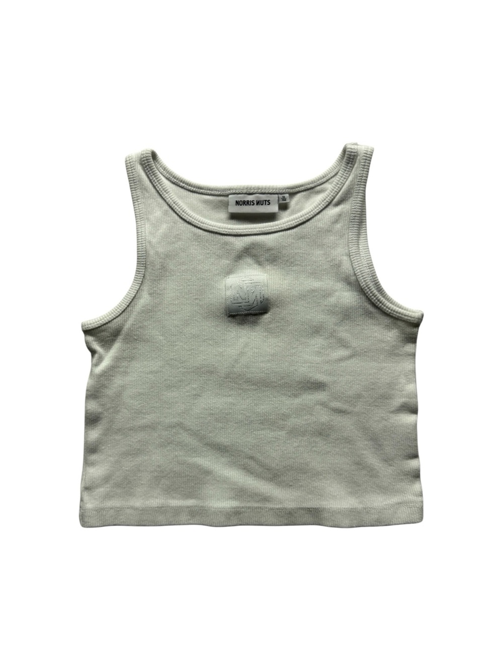 Norris Nuts White Ribbed Tank Top Kids Size 12 / 150 Logo Patch